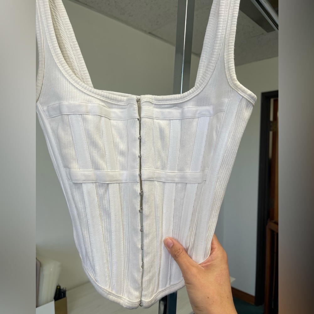 DION LEE BONED CORSET TANK TOP Sz XS - Picture 4 of 13